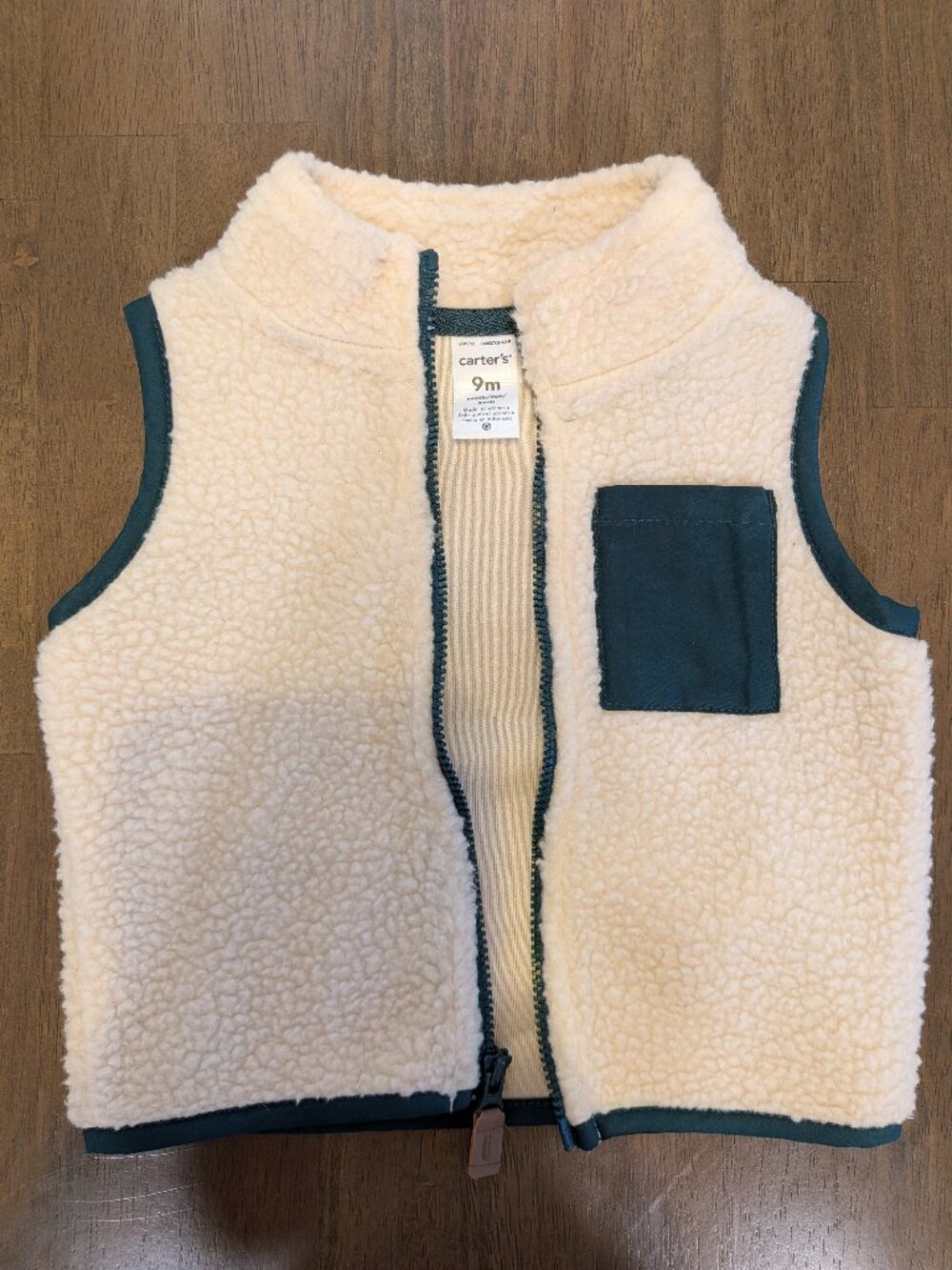 Baby boy sherpa vest 9mo